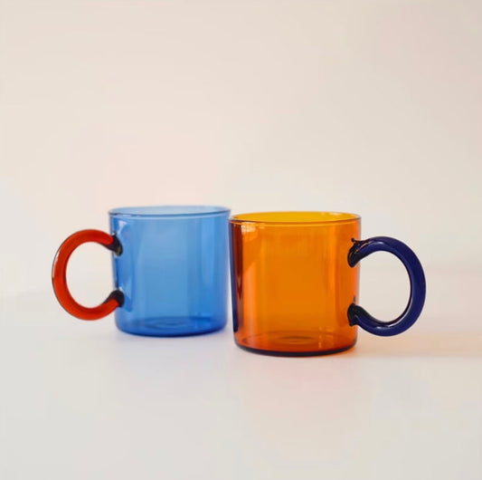 Colored Glass Coffee Cup